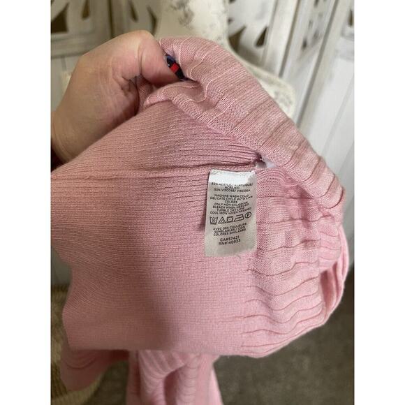 LOFT Lightweight Cardigan Women's Small Light Pink Open Front Long Sleeve Top - Picture 4 of 7